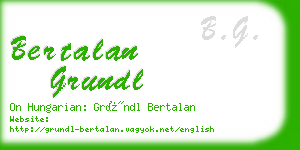 bertalan grundl business card